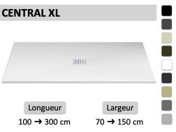 Receveur de douche bonde centrale resine - CENTRAL XL