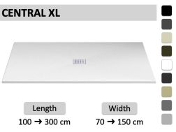 XXL brusekar efter mal med centralt aflob og glat finish - LEEDS CENTRAL XL