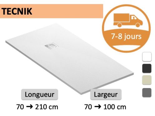 Receveur de douche sur mesure resine extra plat TECNIK