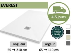 Receveur de douche, sur mesure, resine extra plat - EVEREST