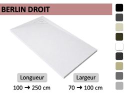 Receveur de douche avec évacuation en angle droit - BERLIN DROITE