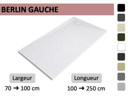 Receveur de douche avec évacuation en angle gauche - BERLIN GAUCHE