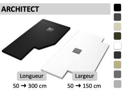 Receveur de douche sur mesure avec découpes et formes atypiques - ARCHITECT