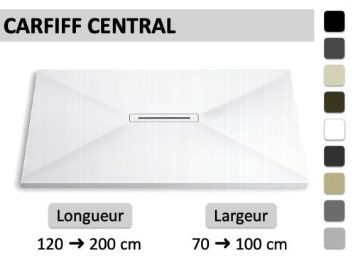 Receveur de douche avec caniveau design extra-fin - CARDIFF CENTRAL