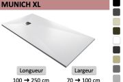 Receveur de douche XXL extra-plat en résine minérale - MUNICH XL