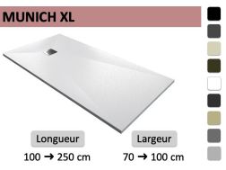 Receveur de douche XXL extra-plat en résine minérale - MUNICH XL