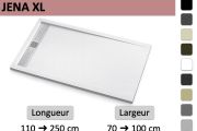 Walk-In Shower Tray with Extra-Flat Drain Channel - JENA XL