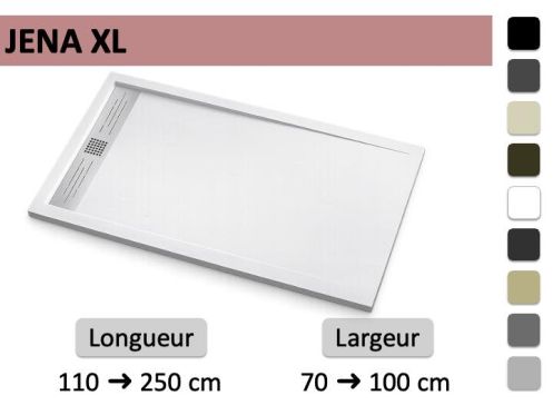 Receveur de douche italienne avec caniveau extra-plat - JENA XL