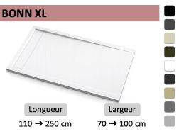 Receveur de douche grand format, caniveau - BONN XL COVER