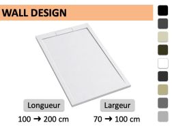 Receveur de douche sur mesure évacuation murale – Wall Design
