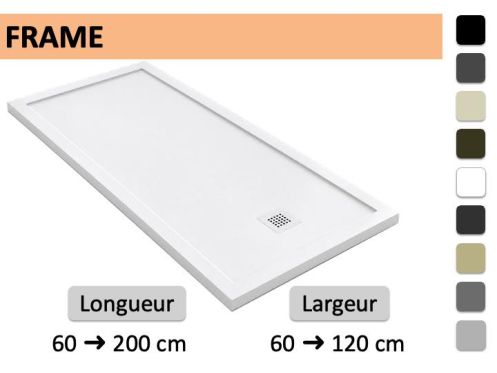 Receveur de douche italienne avec bordure FRAME