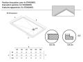 Walk-In Shower Tray with Raised Edges FRAME