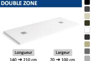 Douchebak met dubbele afvoer - DOUBLE ZONE