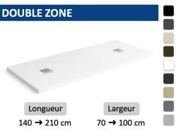 Receveur douche double evacuation - DOUBLE ZONE