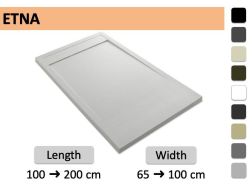 Ekstra flad brusebakke med resin rist – ETNA COVER