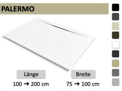 Receveur de douche évacuation latérale avec caniveau – PALERMO