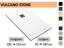 Receveur de douche recoupable extra-plat en résine – VULCANO STONE