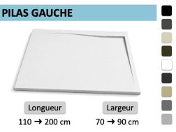 Receveur douche design bonde angle gauche extra-plat – PILAS GAUCHE
