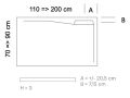 Receveur douche design bonde angle gauche extra-plat PILAS GAUCHE
