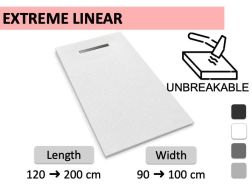 Flexibele en ultra-resistente douchebak met afvoergoot – EXTREME LINEAR