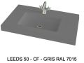 Plan vasque sur mesure suspendu ou à encastrer - LEEDS 50