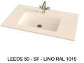 Op maat hangende of inbouw wastafel - LEEDS 50