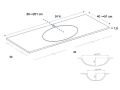 Plan vasque ovale sur mesure suspendu ou à encastrer - LEEDS OVAL