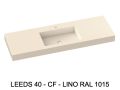 Specialfremstillet vaskebord med lav dybde til vaegmontering eller indbygning - LEEDS 40