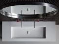 Plan double vasque sur mesure suspendu ou à poser - LEEDS XL 85