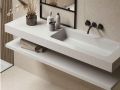 Plan double vasque sur mesure suspendu ou à poser - LEEDS XL 85