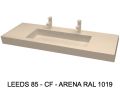 Dubbele wastafel op maat hangend of op meubel - LEEDS XL 85