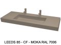 Specialfremstillet vaskebord med ekstra bred vask til vaegmontering eller placering pa mobel - LEEDS XL 85