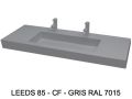 Specialfremstillet vaskebord med ekstra bred vask til vaegmontering eller placering pa mobel - LEEDS XL 85
