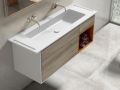 XXL dubbele wastafel op maat hangend of op meubel - LEEDS XXL 120