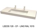 Specialfremstillet XXL vaskebord med ekstra bred vask til vaegmontering eller placering pa mobel - LEEDS XXL 120