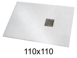Douchebak 110x110 cm extra plat hars - VERONE XL