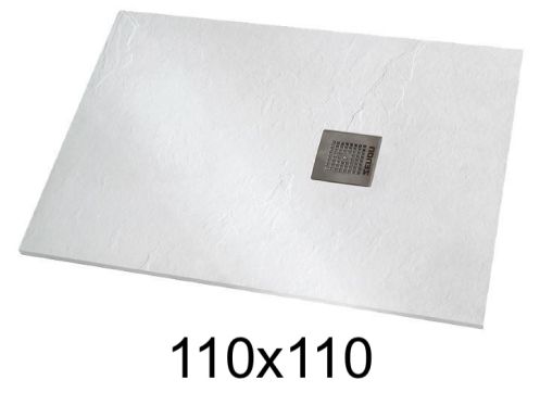 Receveur de douche 110x110 cm résine extra-plat - VERONE XL