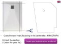 Shower tray 115x110 cm extra-flat resin - VERONE XL