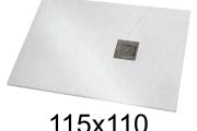 Brusebakke 115x110 cm ekstra flad harpiks - VERONE XL