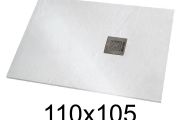 Brodzik 110x105 cm bardzo płaska żywica - VERONE XL