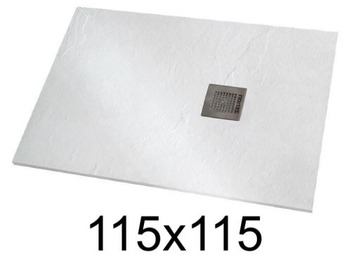 Receveur de douche 115x115 cm résine extra-plat - VERONE XL