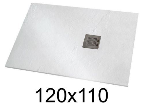 Receveur de douche 120x110 cm résine extra-plat - VERONE XL