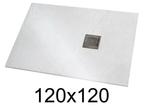 Receveur de douche 120x120 cm résine extra-plat - VERONE XL