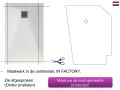 Douchebak 125x105 cm extra plat hars - VERONE XL