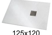 Receveur de douche 125x120 cm résine extra-plat - VERONE XL