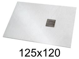 Receveur douche 125x120 cm résine extra-plat - VERONE XL