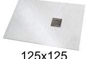 Receveur douche 125x125 cm résine extra-plat - VERONE XL