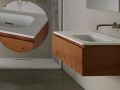 Plan vasque suspendu ou à encaster avec bassin 60 cm – GLASGOW 60