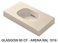 Podwieszany lub odlewany blat umywalki z umywalką 60 cm – GLASGOW 60