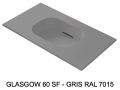 Podwieszany lub odlewany blat umywalki z umywalką 60 cm – GLASGOW 60